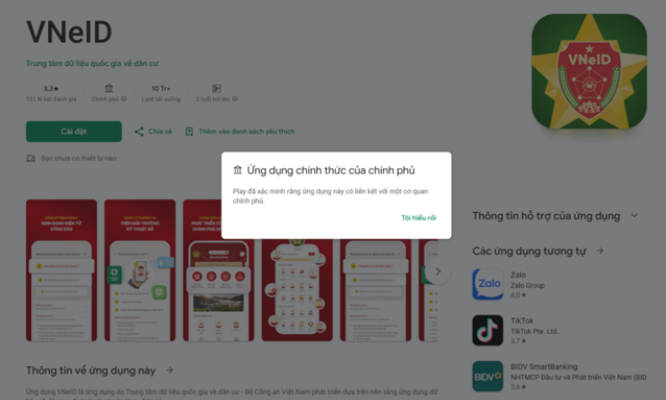 Google Play ra mắt tính năng nhận diện ứng dụng chính thức của Chính phủ