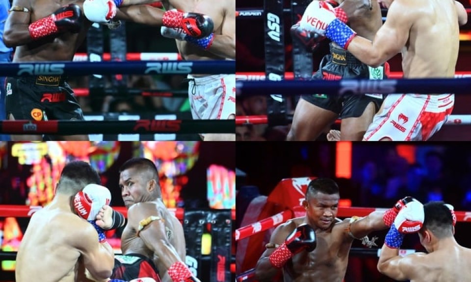 ‘Thánh Muay’ Buakaw tung đòn như mưa, đánh bại cao thủ Trung Quốc