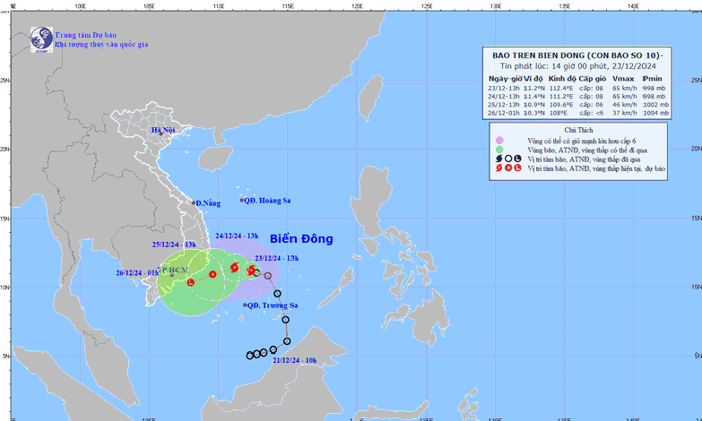 Bão số 10 hình thành trên biển Đông, miền Trung mưa rất lớn