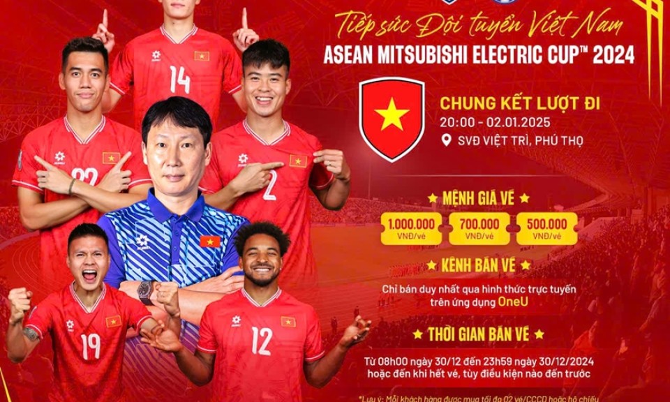 Mua vé xem tuyển Việt Nam đá chung kết ASEAN Cup 2024 ở đâu?