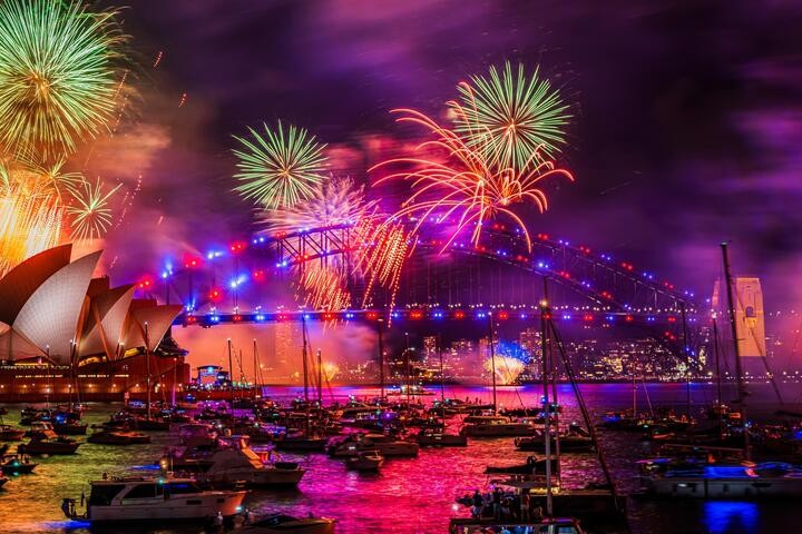 Bữa tiệc pháo hoa hoành tráng ở Sydney. (Ảnh: City of Sydney)