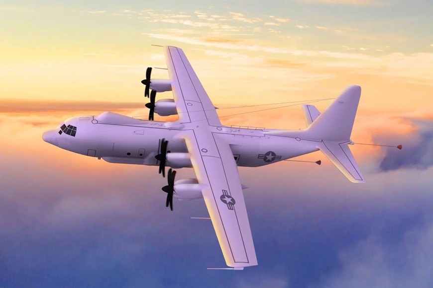 Bản vẽ mô phỏng máy bay E-130J trong tương lai của Hải quân Mỹ. Ảnh: Northrop Grumman Corporation 