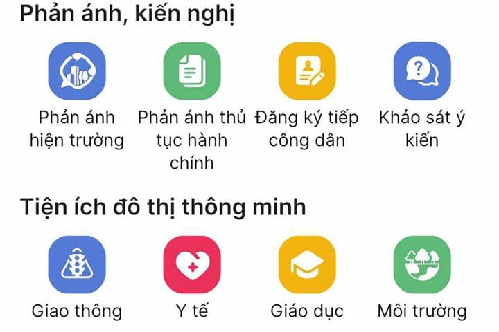 Giao diện ứng dụng iHanoi.