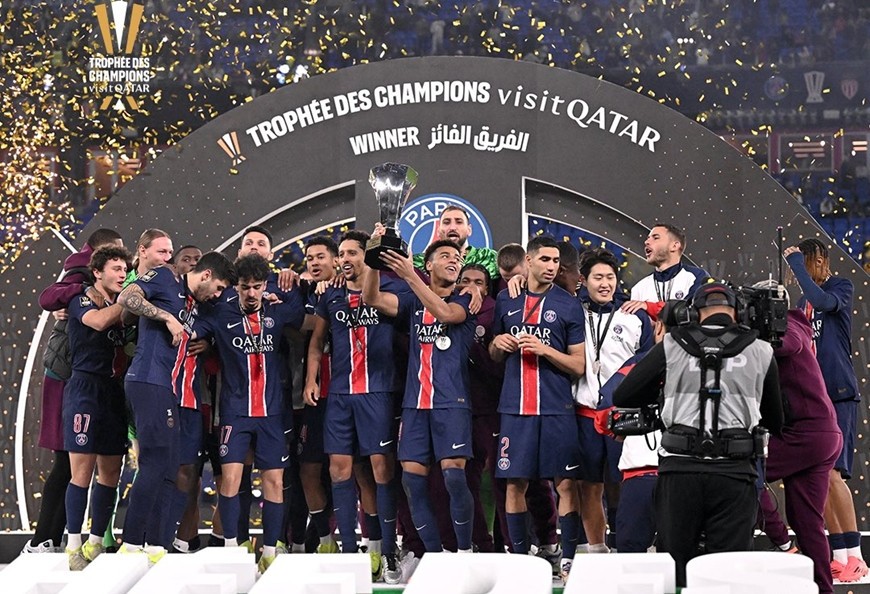 PSG vô địch Siêu cúp Pháp sau chiến thắng tối thiểu trước Monaco. Ảnh: ‏Trophée des Champions 