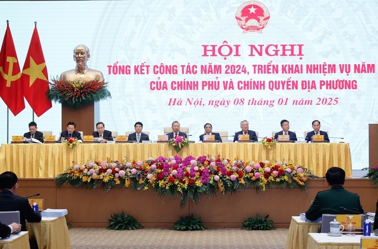 Hội nghị này có ý nghĩa hết sức quan trọng, tập trung đánh giá tình hình, kết quả đạt được trên các lĩnh vực trong năm 2024 - Ảnh: VGP/Nhật Bắc