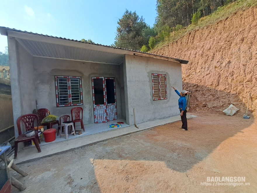 Một công trình nhà ở do doanh nghiệp huyện Lộc Bình thi công tại xã Thống Nhất, huyện Lộc Bình