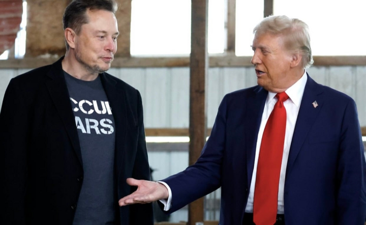 Tỷ phú Elon Musk (trái) và Tổng thống Mỹ Donald Trump (phải). (Ảnh: Getty)