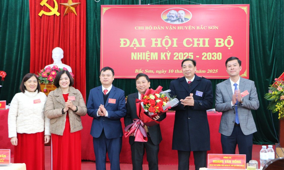 Đại hội điểm Chi bộ Dân vận huyện Bắc Sơn nhiệm kỳ 2025 – 2030