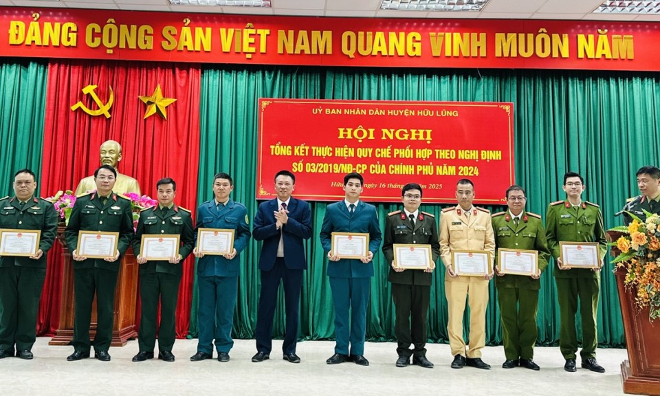 Hữu Lũng tổng kết thực hiện quy chế phối hợp theo Nghị định 03 của Chính phủ