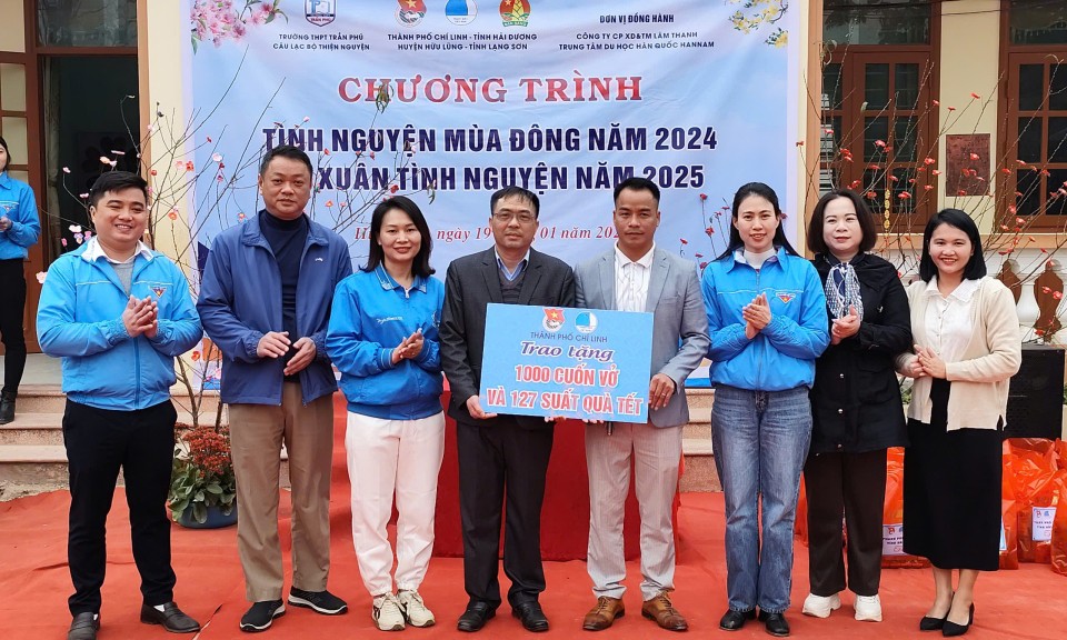 Hữu Lũng: Chương trình Tình nguyện mùa đông 2024, Xuân tình nguyện năm 2025 tại Điểm trường Đất Đỏ, Trường