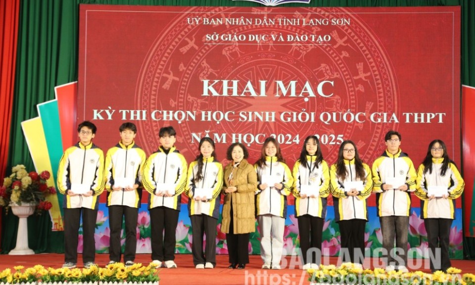 Lang Son achieves 34 prizes at the National Competition for High School Excellent Students 2024-2025