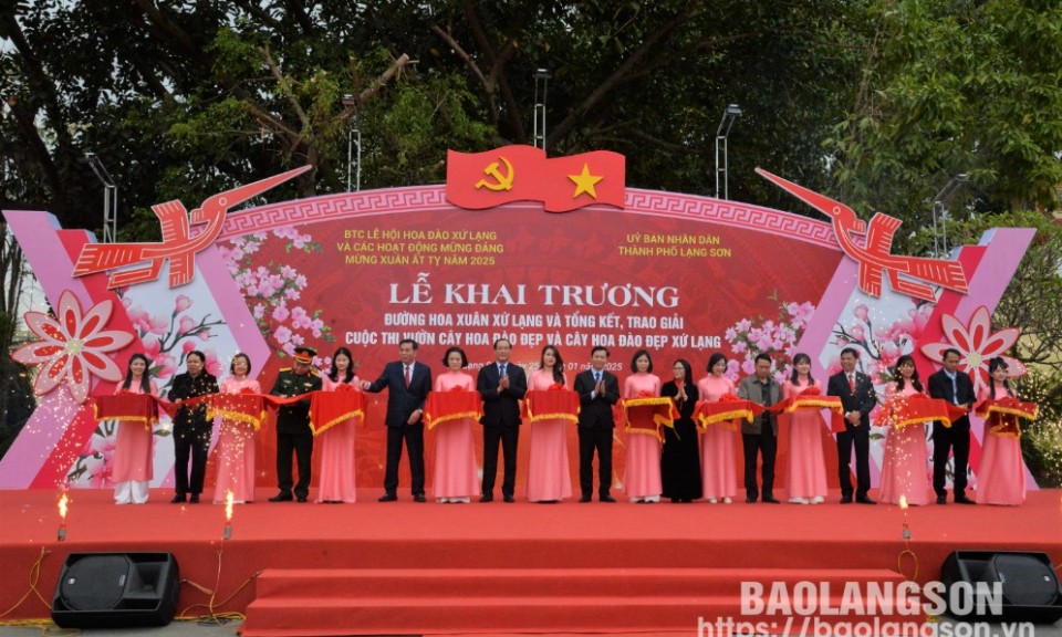 Khai trương Đường hoa Xuân Xứ Lạng và trao giải Cuộc thi Vườn Đào đẹp và Cây Hoa Đào đẹp năm 2025