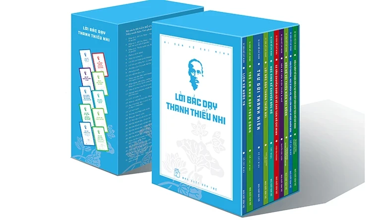 Những tác phẩm trong chủ đề Bác Hồ với thanh thiếu nhi nằm trong bộ sách Di sản Hồ Chí Minh của Nhà xuất bản Trẻ. (Ảnh NXB Trẻ).