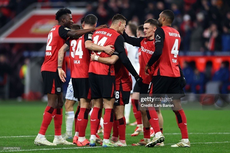 Thắng dễ Hoffenheim 3-1, Bayer Leverkusen bám đuổi đội đầu bảng. Ảnh: Getty