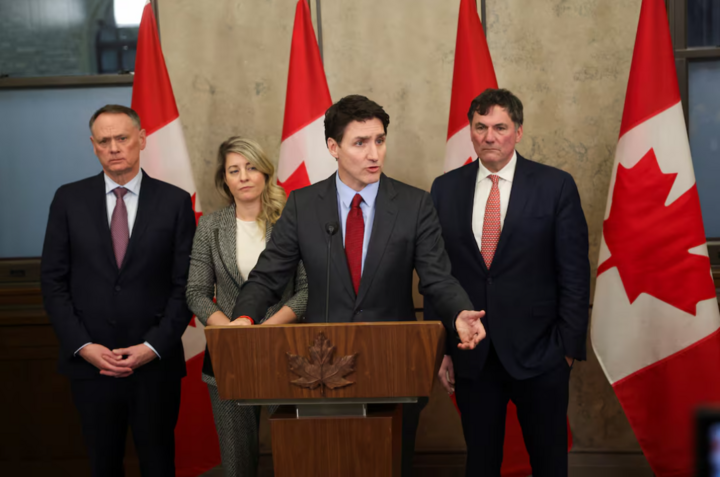 Thủ tướng Canada Justin Trudeau phát biểu. 