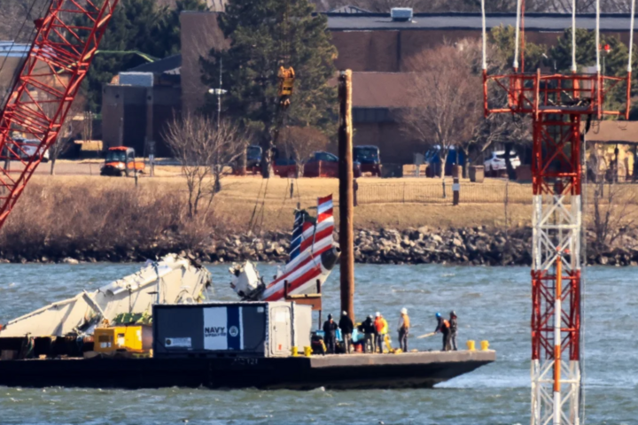 Hiện trường vụ tai nạn máy bay ở Washington, Mỹ. (Ảnh: Reuters) 