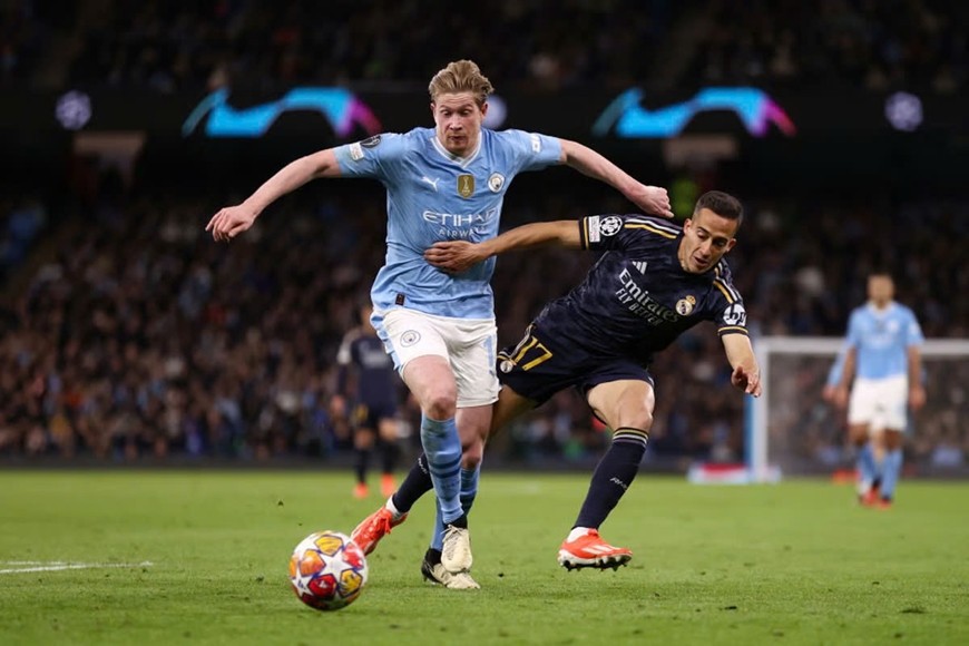 De Bruyne nhiều khả năng sẽ trở lại đội hình xuất phát trận Man City gặp Real Madrid. Ảnh: Getty 