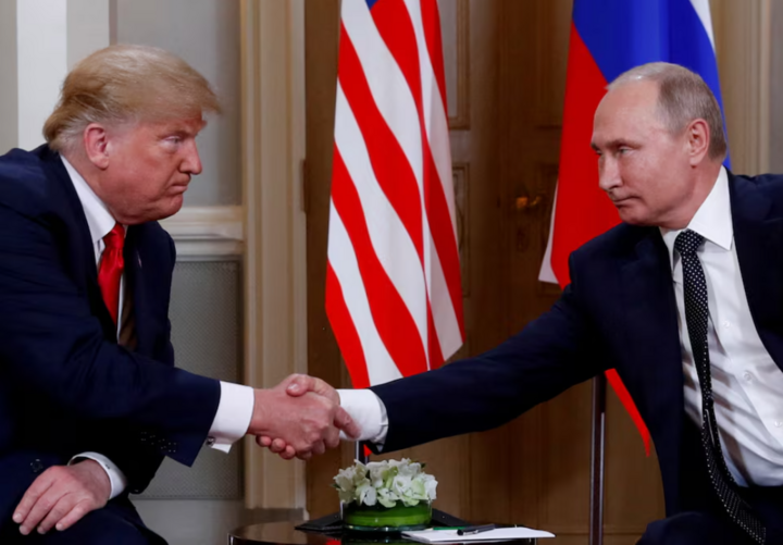 Tổng thống Mỹ Donald Trump và Tổng thống Nga Putin. 