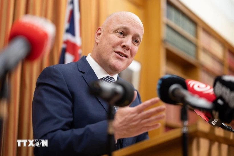 Thủ tướng New Zealand Christopher Luxon sắp có chuyến thăm Việt Nam. (Ảnh: AFP/TTXVN)