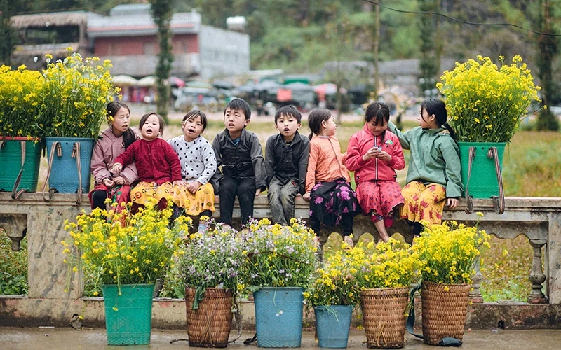 Trẻ em ở Lũng Cẩm, xã Sủng Là, huyện Đồng Văn, tỉnh Hà Giang. (Ảnh VŨ MỪNG)