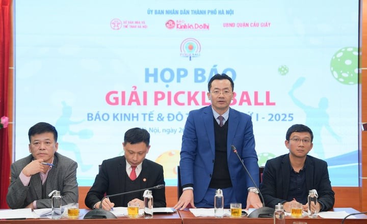 Đại diện ban tổ chức giải Pickleball Báo Kinh tế và Đô thị lần thứ I-2025