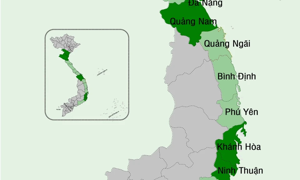 Mục tiêu tăng trưởng GRDP năm 2025 của các tỉnh, thành phố vùng Bắc Trung Bộ và duyên hải Trung Bộ