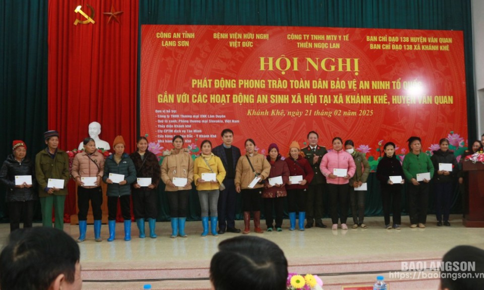 phong trào Toàn dân bảo vệ an ninh Tổ quốc gắn với các hoạt động an sinh xã hội tại xã Khánh Khê, huyện Văn