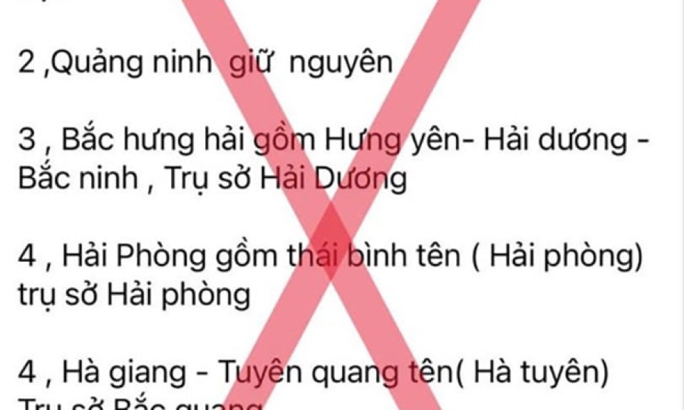 Công an cảnh báo tin giả, tin sai sự thật về sáp nhập các tỉnh, thành