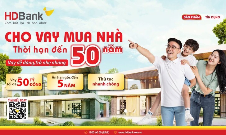 HDBank cho vay mua nhà đến 50 năm, lãi suất chỉ từ 4,5%