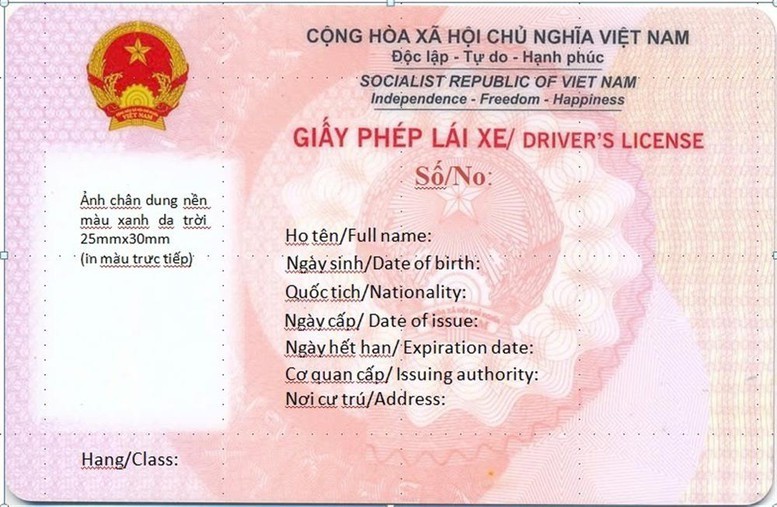 Mẫu giấy phép lái xe mới áp dụng từ 1/3/2025.