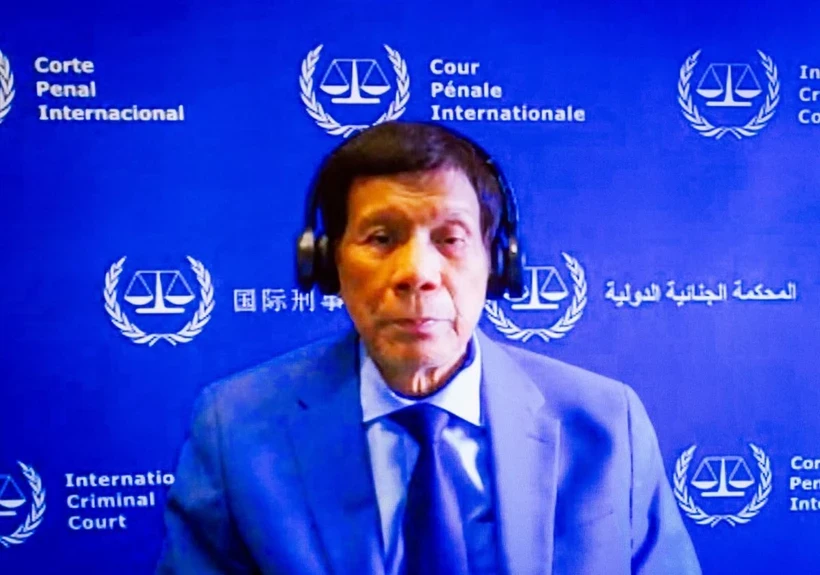 Ông Rodrigo Duterte trong phiên sơ thẩm tại ICC (Nguồn: ICC)