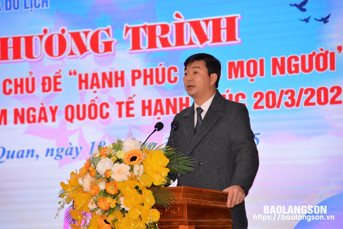 Lãnh đạo UBND huyện Văn Quan phát biểu tại chương trình toạ đàm