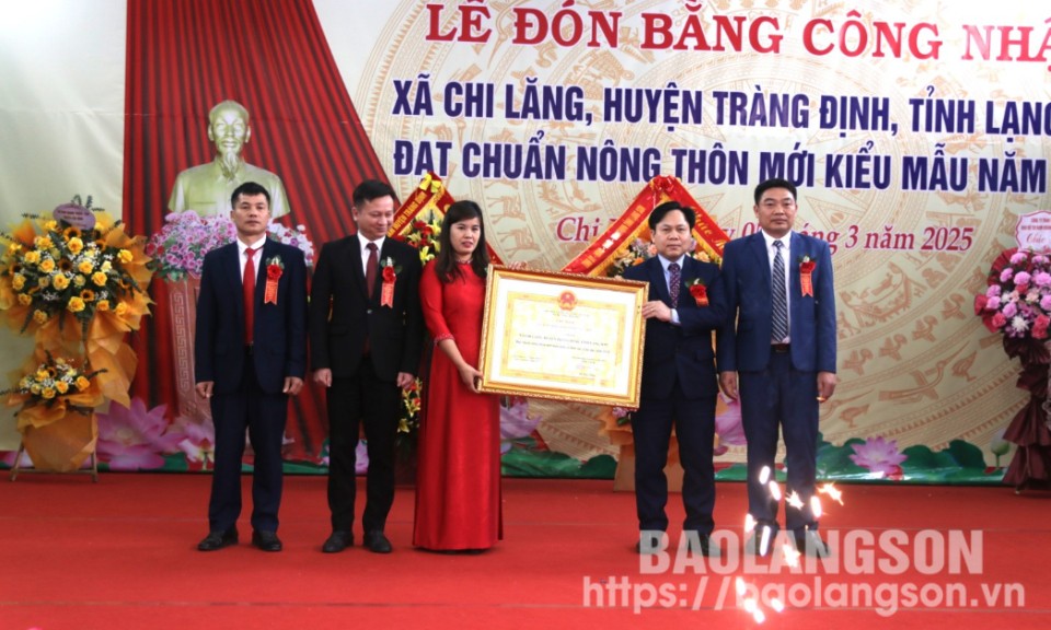 Xã đầu tiên của huyện Tràng Định đạt chuẩn nông thôn mới kiểu mẫu