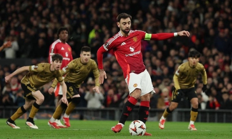 Bruno Fernandes lập hattrick, Man Utd vào tứ kết Europa League