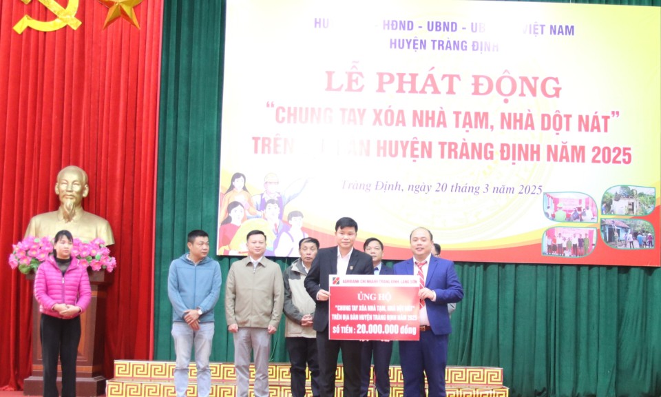 Tràng Định: Phát động “Chung tay xóa nhà tạm, nhà dột nát” trên địa bàn huyện năm 2025