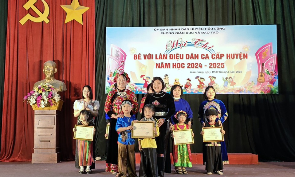 Hữu Lũng: Hội thi “Bé với làn điệu dân ca” cấp huyện năm học 2024 - 2025