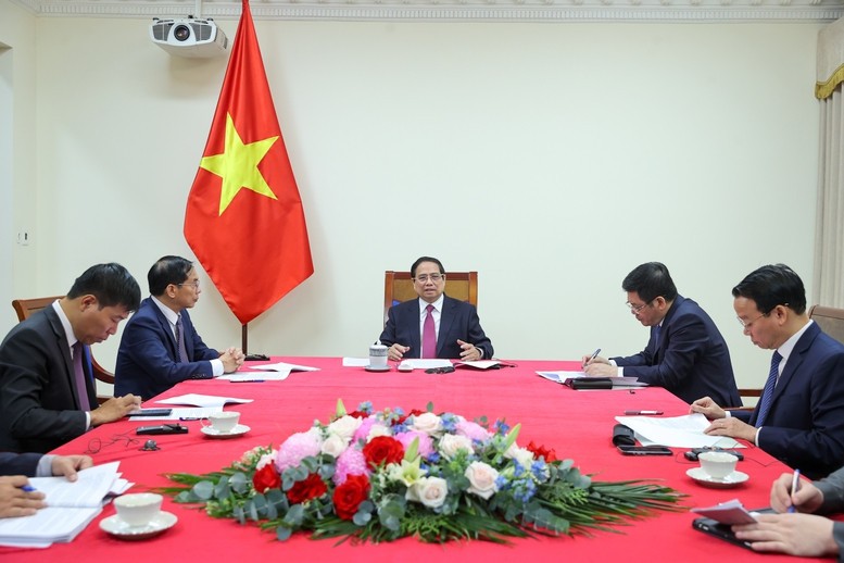 Lãnh đạo Việt Nam và New Zealand nhất trí tăng cường hợp tác giữa hai nước cả trên bình diện song phương và các khuôn khổ hợp tác đa phương trong thời gian tới - Ảnh: VGP/Nhật Bắc