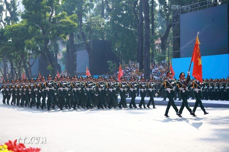 Khối sỹ quan Lục quân - Ảnh: TTXVN