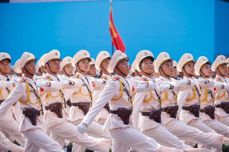 Khối nam sỹ quan Công an Thành phố Hồ Chí Minh - Ảnh: VGP/Nhật Bắc