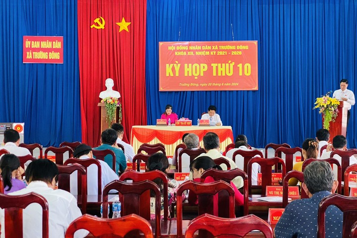 Toàn cảnh kỳ họp của HĐND xã Trường Đông, thị xã Hòa Thành, tỉnh Tây Ninh. (Ảnh: HĐND tỉnh Tây Ninh)