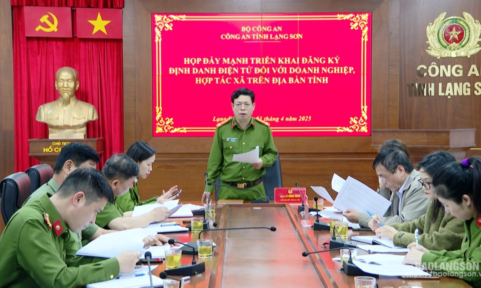 Lạng Sơn: phấn đấu đến ngày 20/6/2025 100% doanh nghiệp, hợp tác xã hoàn thành đăng ký định danh điện