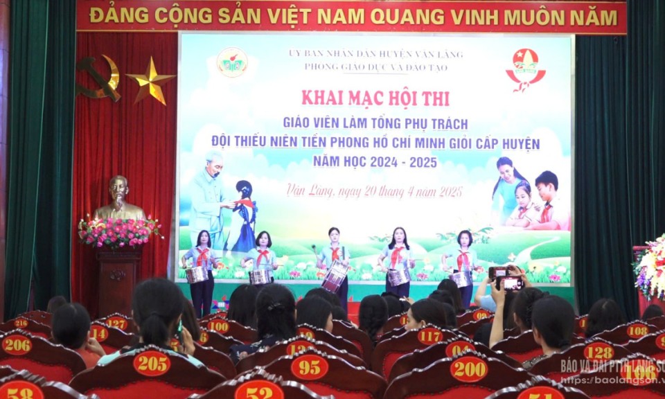 Văn Lãng: 20 thí sinh tham dự hội thi tổng phụ trách giỏi cấp huyện