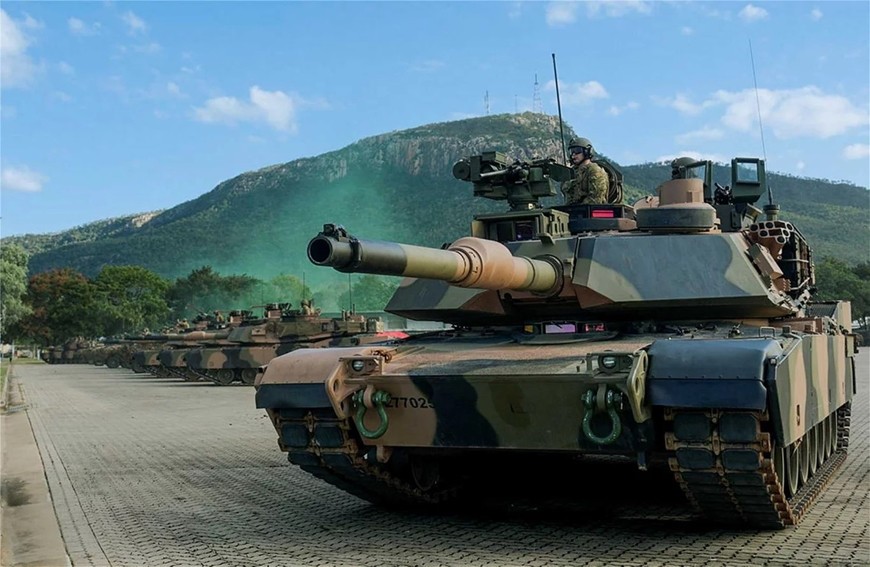 Xe tăng chiến đấu chủ lực M1A2 SEPv3 của thuộc Đại đội D mới thành lập. Ảnh: Bộ Quốc phòng Australia