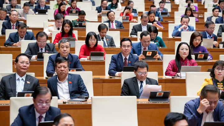 Theo chương trình dự kiến, trong phiên khai mạc Kỳ họp thứ 9 vào sáng 5/5, Quốc hội nghe Thủ tướng báo cáo về tình hình kinh tế - xã hội và ngân sách Nhà nước. (Ảnh: Phạm Thắng)