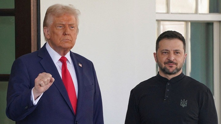 Tổng thống Mỹ Donald Trump và Tổng thống Ukraine Volodymyr Zelensky.