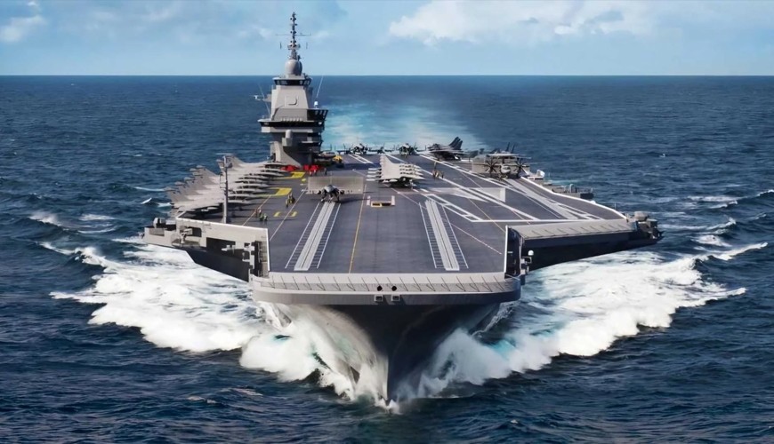 Với lượng giãn nước 78.000 tấn, chiều dài 310m và rộng 85m, tàu sân bay PA-NG trong tương lai sẽ trở thành tàu chiến lớn nhất từng được chế tạo ở châu Âu. Ảnh: Naval Group