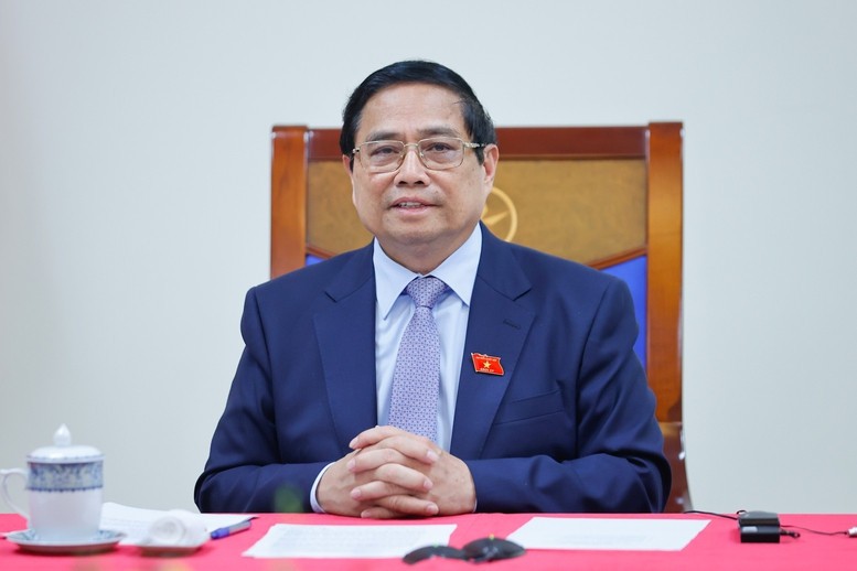 Thủ tướng Chính phủ Phạm Minh Chính đánh giá cao sự phát triển mạnh mẽ của quan hệ hai nước trong thời gian qua - Ảnh: VGP/Nhật Bắc