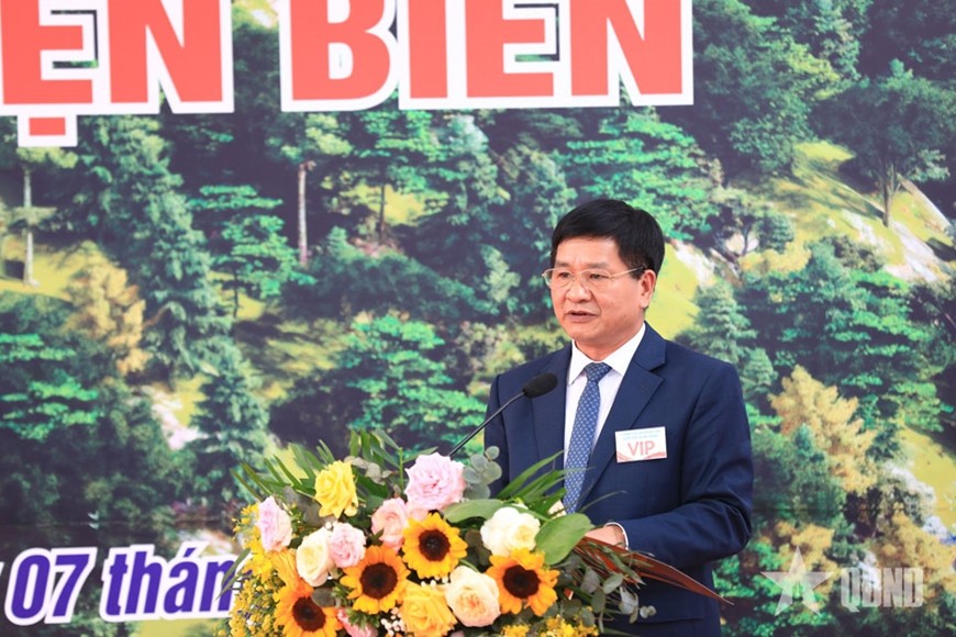 Đồng chí Lê Thành Đô phát biểu tại buổi lễ.