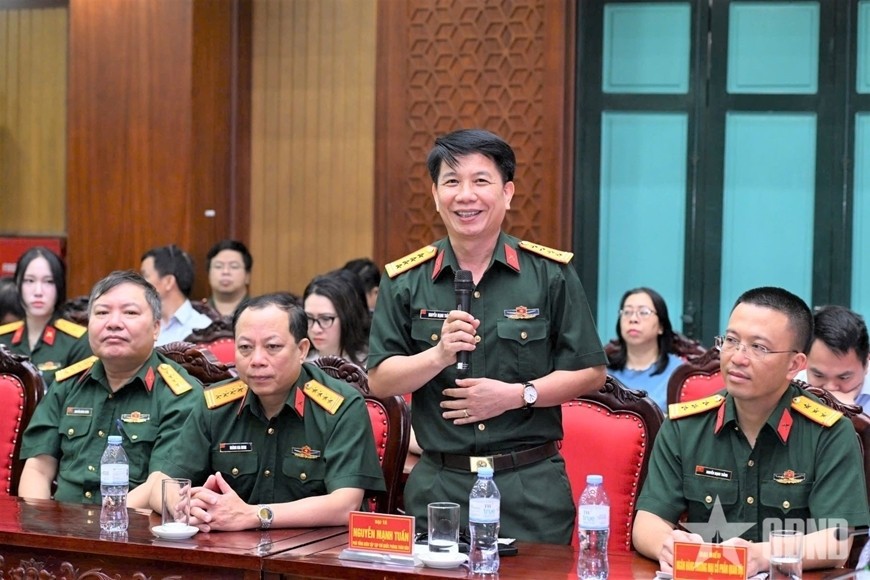 Đại tá Nguyễn Mạnh Tuấn, Phó tổng biên tập Tạp chí Quốc phòng toàn dân. Ảnh: VIỆT TRUNG