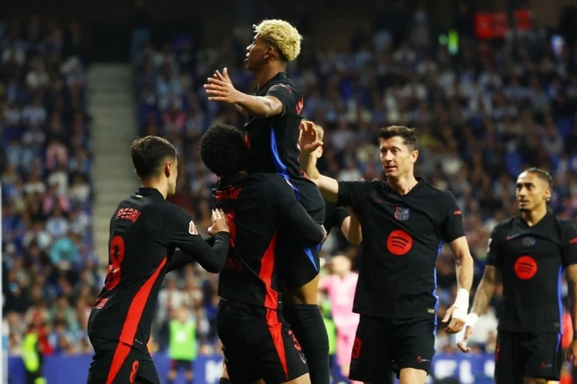 Lamine Yamal góp công lớn trong chiến thắng để đưa Barcelona lên ngôi. (Nguồn: